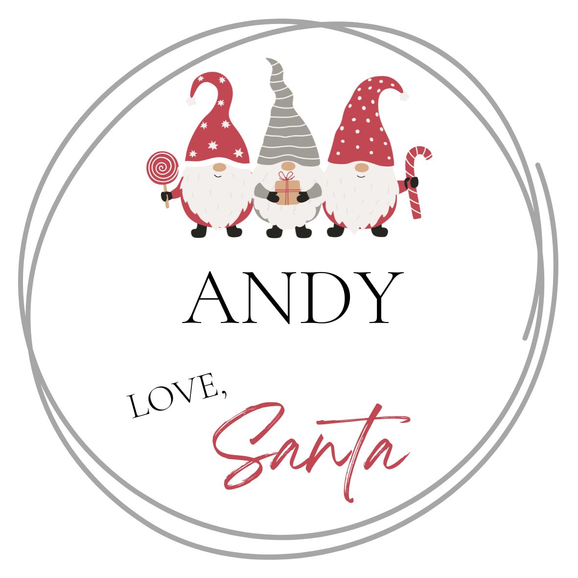 Personalized Santa Gift Tags