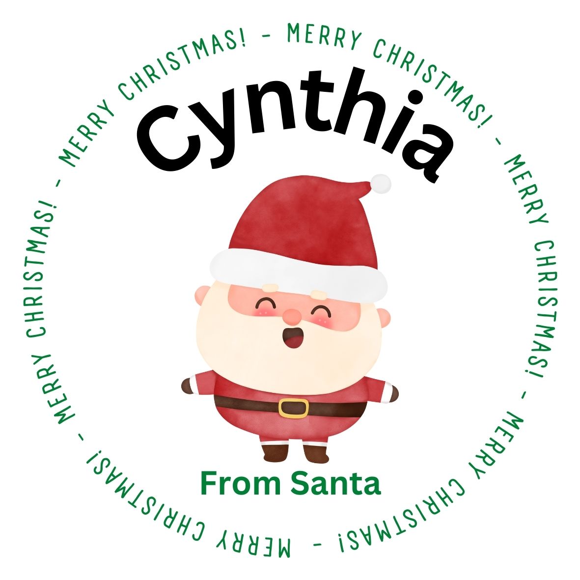 Personalized Santa Gift Tags